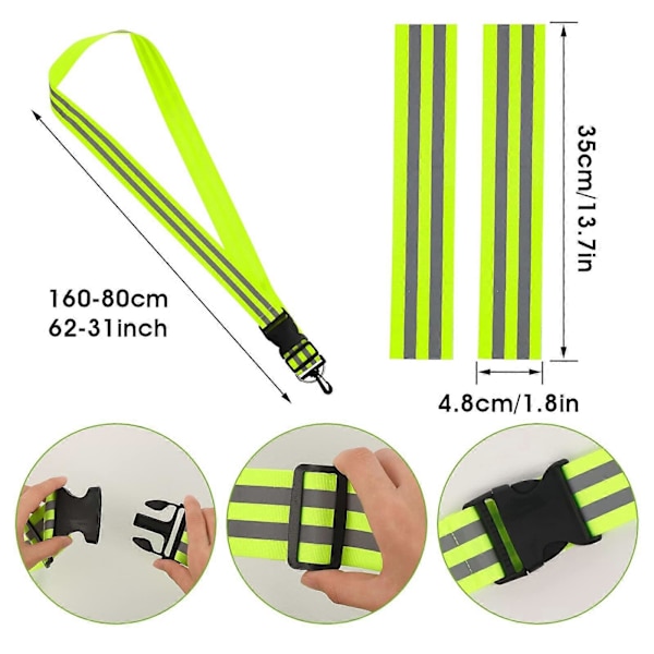 Reflexband 5 Delar Reflexutrustning Hög Synlighet Säkerhet Reflexband Reflex för Reflexväst, Reflexutrustning