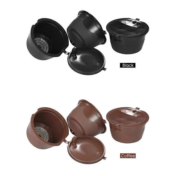 3 kpl/setti Kahvikapseli Dolce Gusto Kahvin Suodatus Uudelleenkäytettävä Dolce Gusto Kahvikapseli Lusikalla ja Harjalla