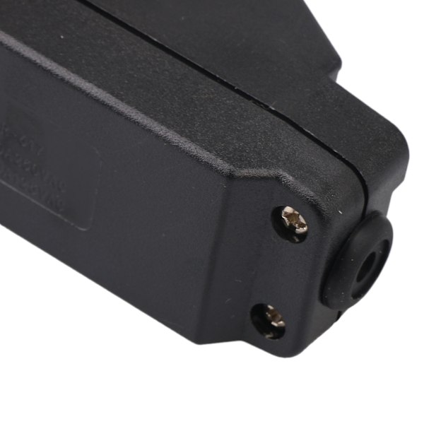 IP65 Knapp Inline Sladdströmbrytare Vattentät Svart På/Av-brytare 30A 220V