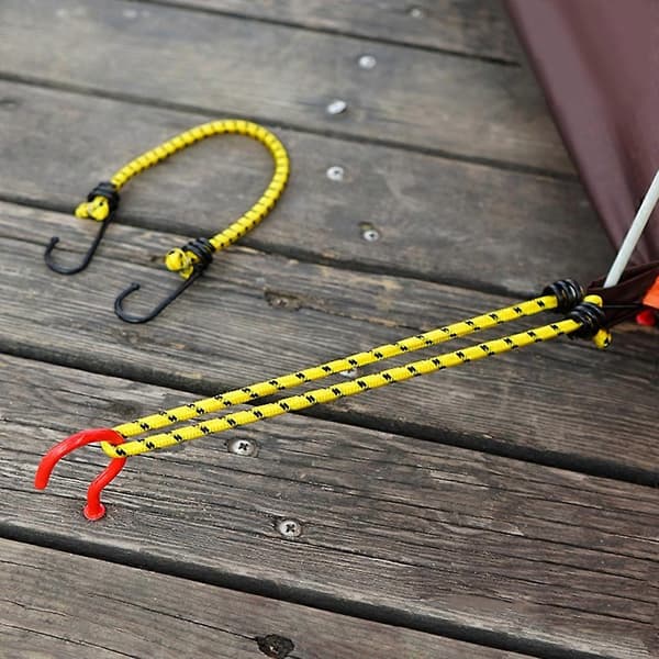 Elastisk stropp med kroker for camping, kajakkpadling, sykling og bagasjestropper