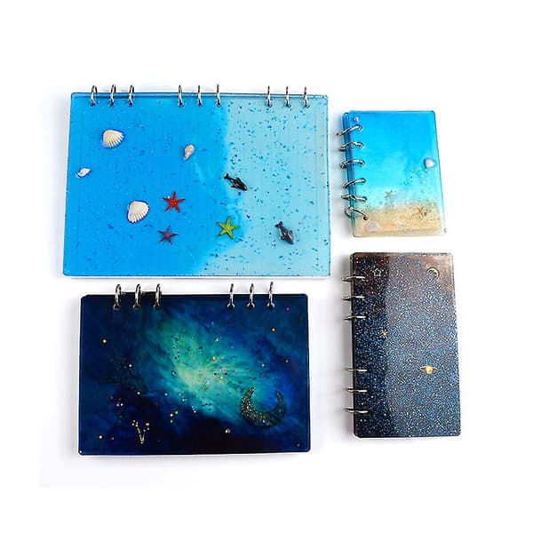 Notesbog Epoxy Resin Form Dagbog Notesblok Silikoneform DIY Håndværk Journal Planner Agenda Organizer Notesbog Støbning-fg