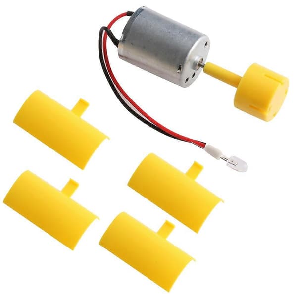 DC Mikromotor Små LED-lys Vertikal Akse Vindmølle Generatorblade