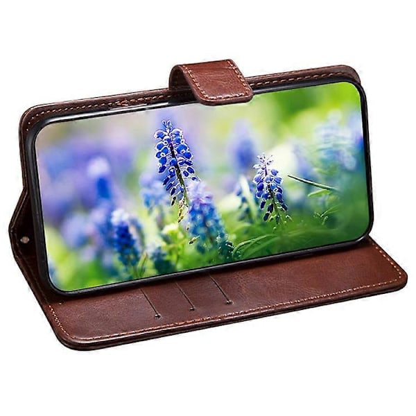 IDEWEI Kompatibel Med TCL 405 Crazy Horse Tekstur PU Læder + TPU Telefon Cover Stativ Wallet Stødsikkert Cover Red