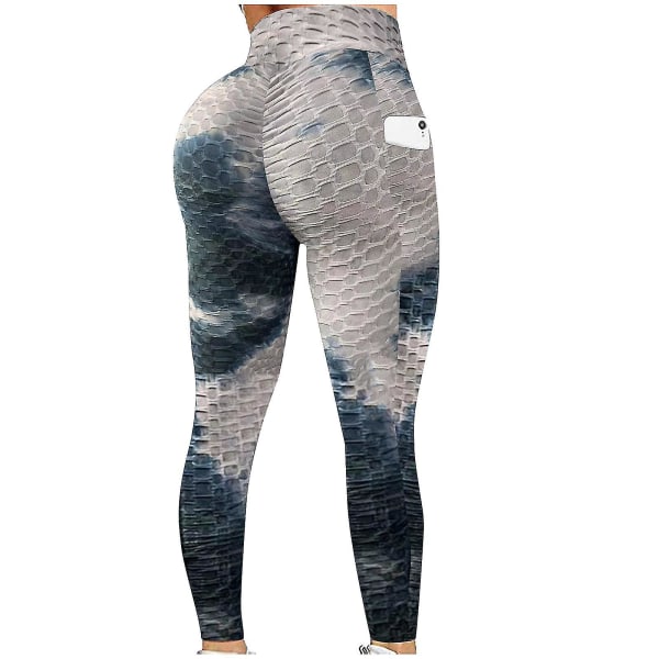 Tflycq Mode Dam Lång Flerfärgad Tight High Waist Elasticity Sports Yoga Byxor Black M