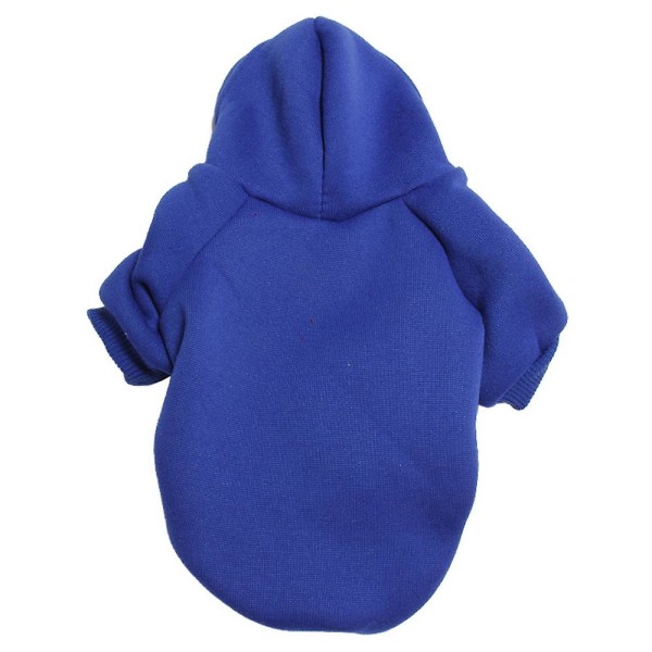 Lemmikkikoira Kissa Lämmin huppari Neulepusero Vaatteet Hupullinen villapaita Dark Blue XL