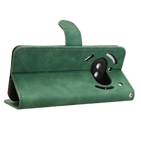 Kompatibel med Nothing Phone (3a) Læder Etui Hudfølelse Anti Drop Wallet Flip Telefon Cover Green