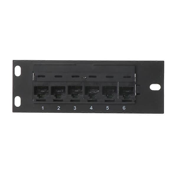 6 Port CAT6 Patchpanel FTP LAN RJ45 Nätverkskabel Adapter Keystone Jack