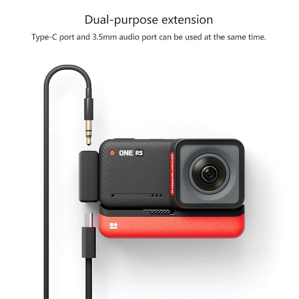 Til 360 ONE RS Mikrofone Adapter Horisontal Version Action Kamera Tilbehør
