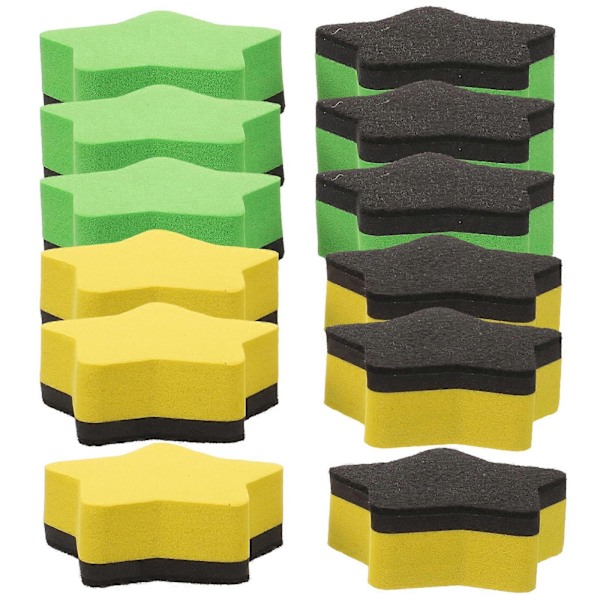 Letvægts Whiteboard Viskere Magnetiske Klasseværelses Tørre Viskere Gul 5,5x5,5cm 12 stk