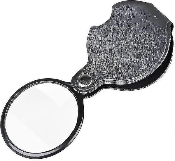 Mini Fickficka Förstoringsglas 20x Vikbart Handhållet Smyckeslupp Med Metallskydd