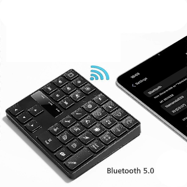 Bluetooth Tegnebrett Tastatur, 35 Taster Oppladbart Trådløst Tastatur For Procreate, Og Tegnesnarvei
