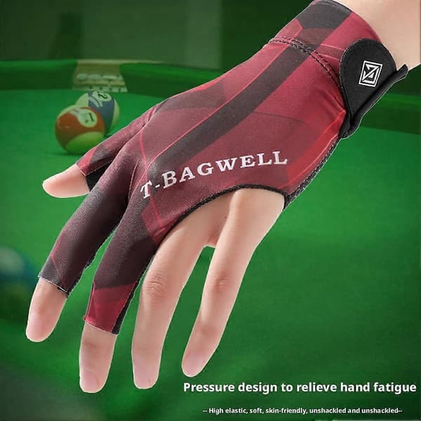 Professionelle tre-fingrede billardhandsker til venstrehånds snookerhandsker/O5D7 Left hand grey 1pcs