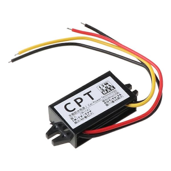 for DC/for DC Konverter Regulator 12V Til 5V 3A 15W Bil LED Display Strømforsyning