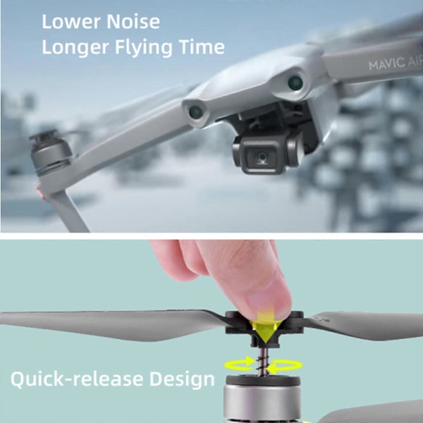 1/2/4 Par 7238F Quick Release Propeller Lav-Støj Props Blade til Mavic 2/2S