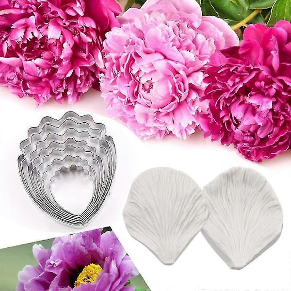 9 st/set Kakform Blomblad Form Bakform