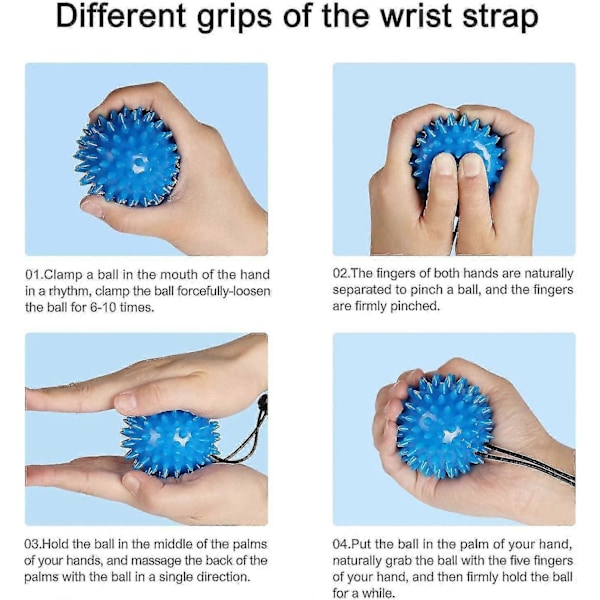 2 st Handtränare Fingertränare, Knådningsboll för Handterapi, Antistressboll Massageboll-ZZY