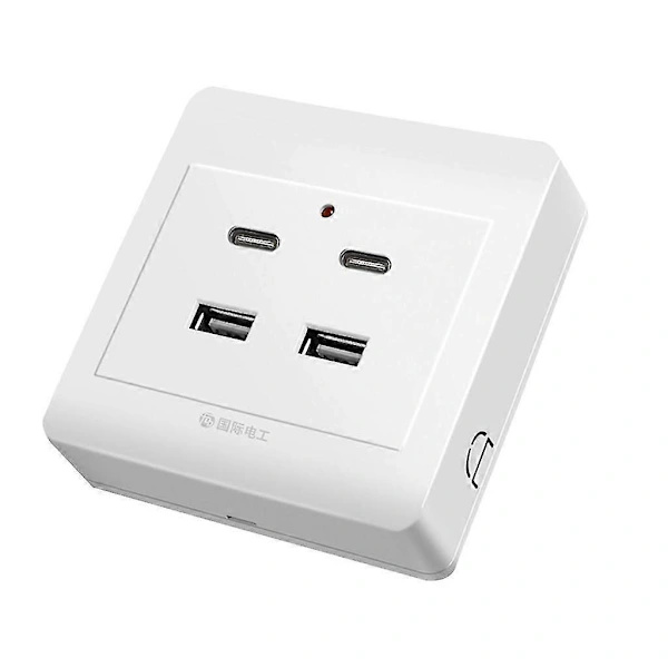 USB Type-C väggladdaruttag med USB Type-A-port