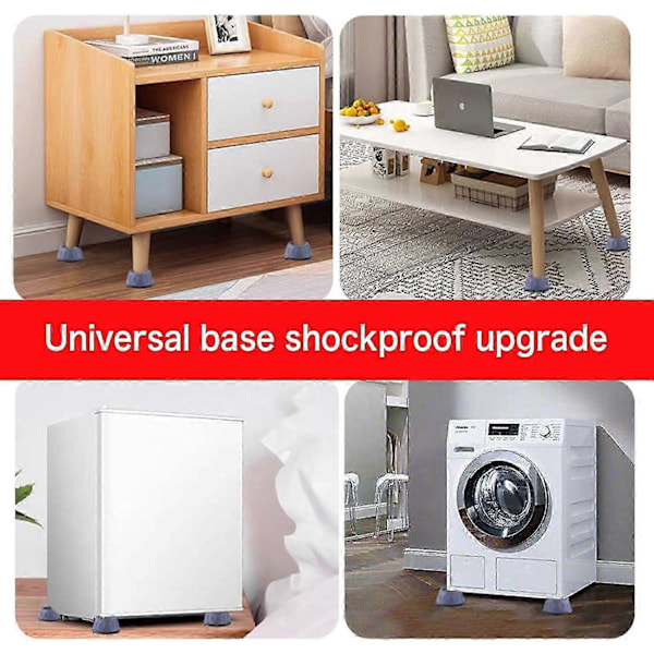 Pakke med 4 vaskemaskinefødder, vibrationsdæmpende måtte, vaskemaskinefødder, universal vaskemaskinefod, skridsikker måtte, v SZRH