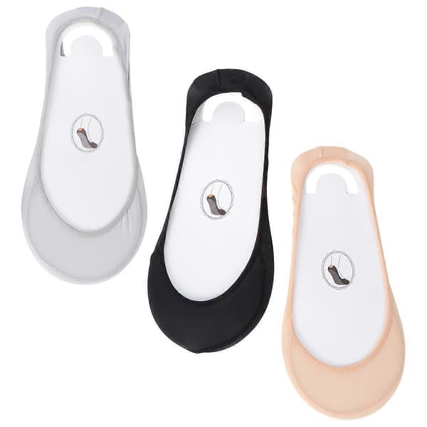Andningsbara Sock Flats Osynliga Strumpor Polyamid Silikon Vardagskläder 3-pack