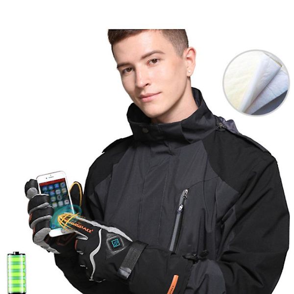 Evago Hand Protector Lämmityshanskat, Lämpöä hengittävät Lämpöä koskettavat lämpöä säätelevät käsineet, Vedenpitävät Viiden sormen käden takalataus ja H M