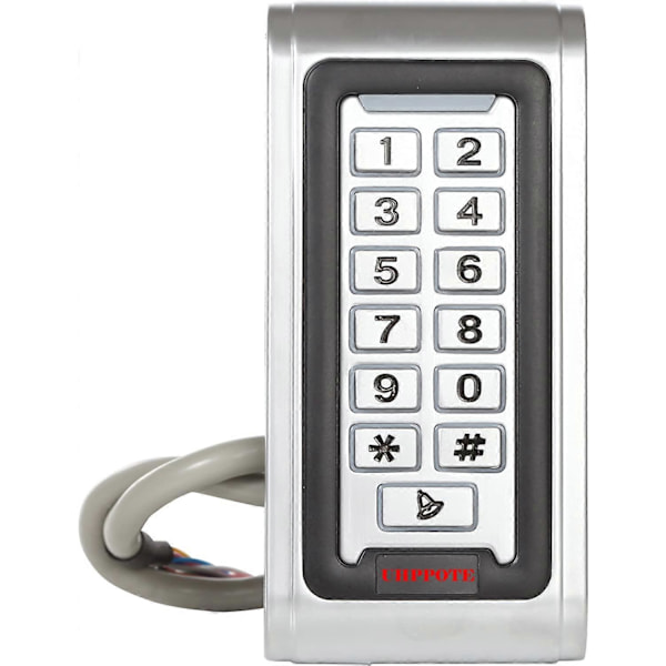 Vedenpitävä IP68 metallikoteloinen itsenäinen kulunvalvontanäppäimistö Wiegand 26 bit -liitännällä 125 kHz RFID-kortille
