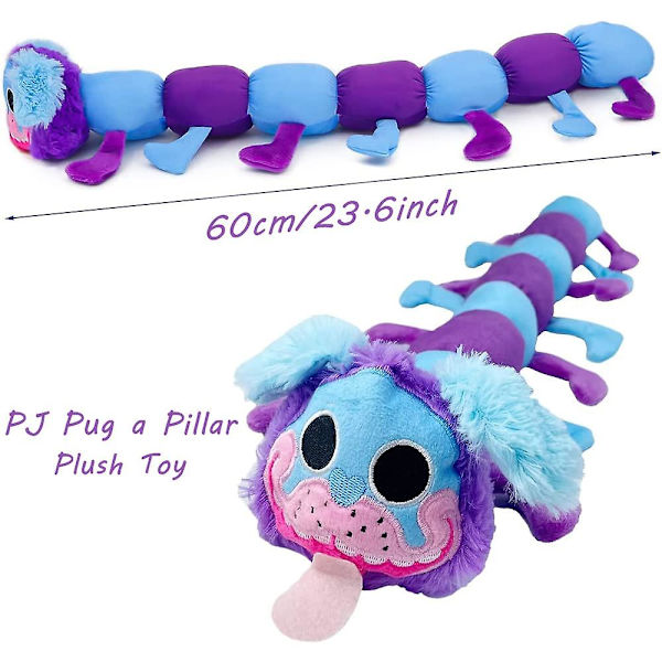 2023 Uusi 23,6 tuuman Pj Mopsi Pilari Huggy Caterpillar Pehmo Nukkefiguuri Hyvä lahja lapsille 100cm