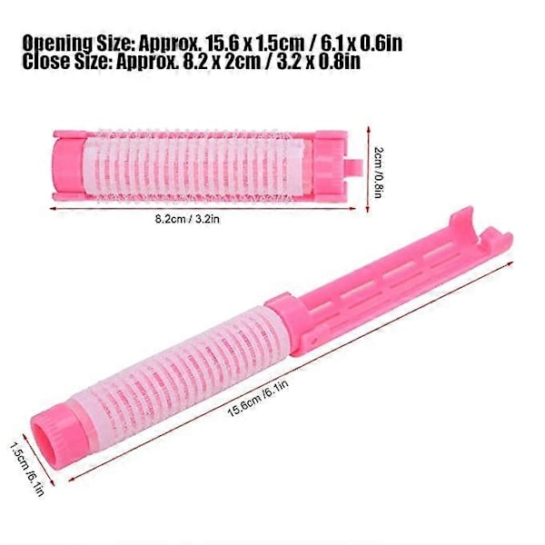 20 stk. Permanentruller, Løse Krøllede Hårstyling Permanentruller, Ingen Indryk Hår Permanentruller til Damer Hårstyling Design (Pink)