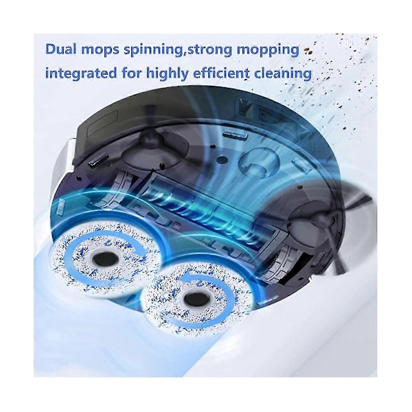 10 st Moppdynor Tvättsbara Återanvändbara för Deebot T10 OMNI/T10 Turbo/X1 Omni/X1 Turbor