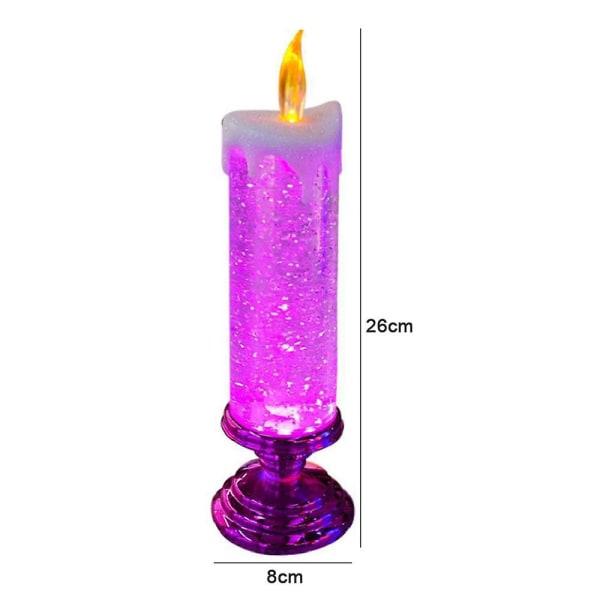 Christmas Swirling Flameless Candle Light 7 färger Skiftande glitter ljus Led-ljus Xmas Party Heminredning Rose Red