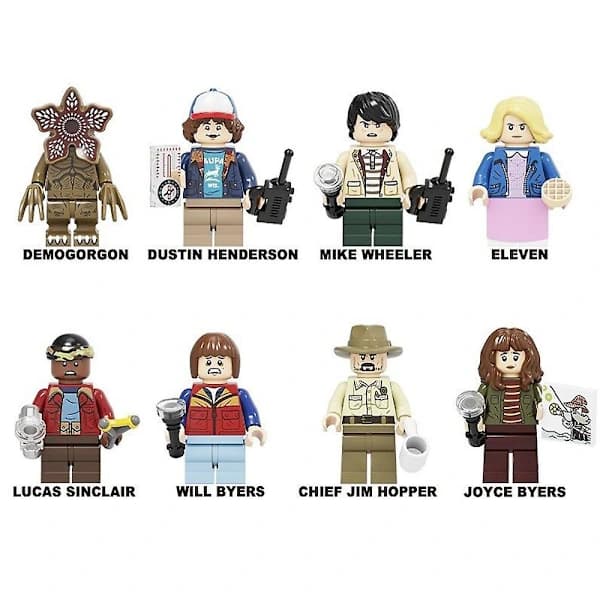 8 st Stranger Things-serien monterade byggklossar leksaksset minifigurer modell barnpresent