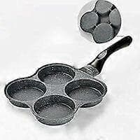 Non-stick stekepanne for egg, kokekar hamburgerpanne, 4-hulls multifunksjonell stekepanne, kokekar hamburgerpanne