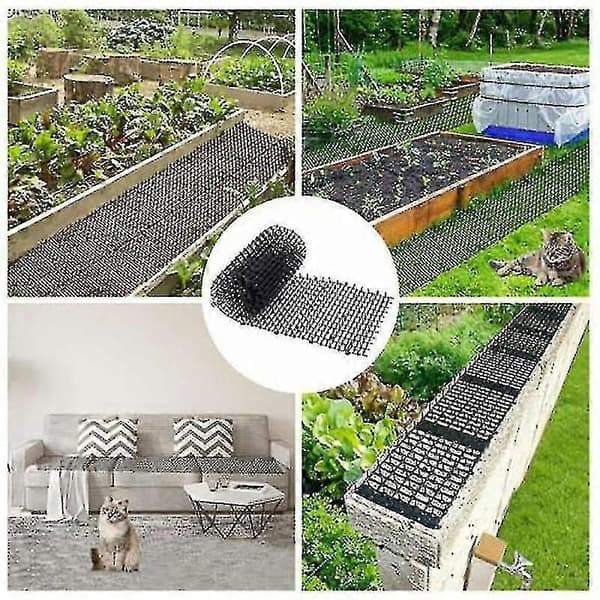 2m Katte Matte Med Pigger Med Anti-katte Graveplugg For Hagebeskyttelse Planter