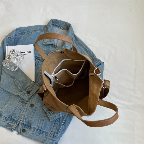 Naisten muoti Canvas Crossbody Laukut Suuren kapasiteetin naisten Yksinkertaisuus Monipuoliset Olkalaukut Designer Naisten Vapaa-ajan käsilaukut Black