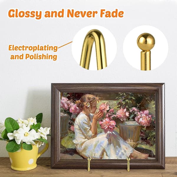 2-pack tallriksställ för display, järnställ, tallrikshållare, displayställ, metallramshållare