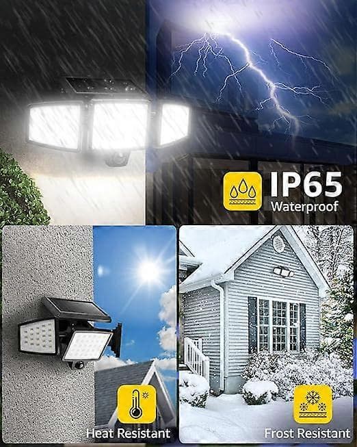 Solcellslampa utomhus, 72 LED solcellslampa utomhus med rörelsesensor