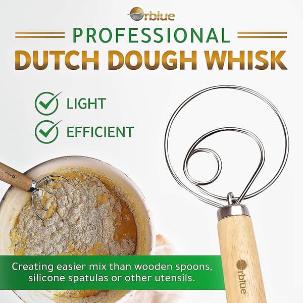 Sett med 2 deigmiksere i rustfritt stål for baking av kaker og desserter