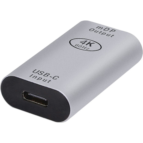 USB-C til Mini DisplayPort Adapter, forgyldt USB 3.1 Type C Hun til Mini DP Hun HD Adapter, understøtter 4K@60Hz, understøtter 3D visuel effekt.