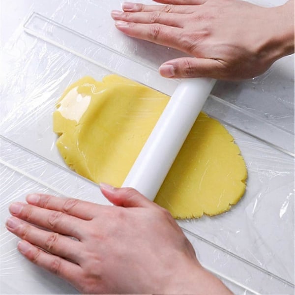 2 stk. Akryl Kiks Kage Rulle Værktøj Balance Lineal Fondant Glasur Kiks Tykkelse Lineal Kiks CY