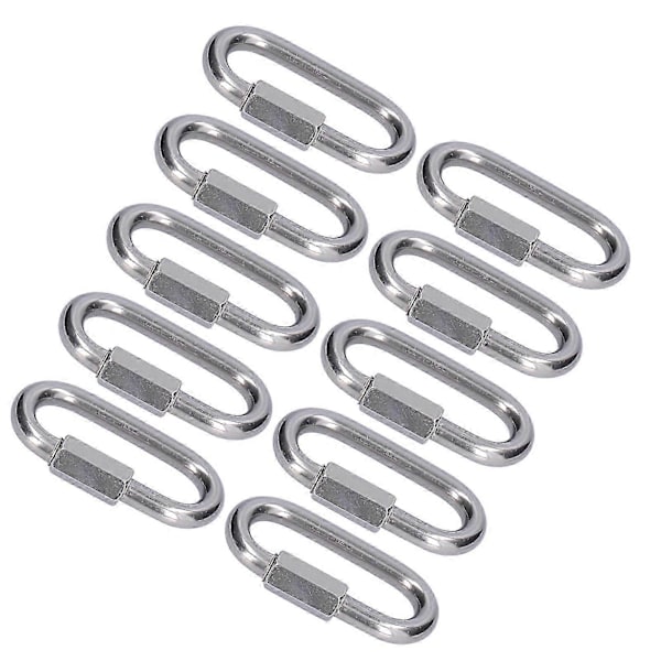 10 st Snabbkopplingslänk Stark Hållbar Enkel Installation Liten Storlek Kedjekoppling M4