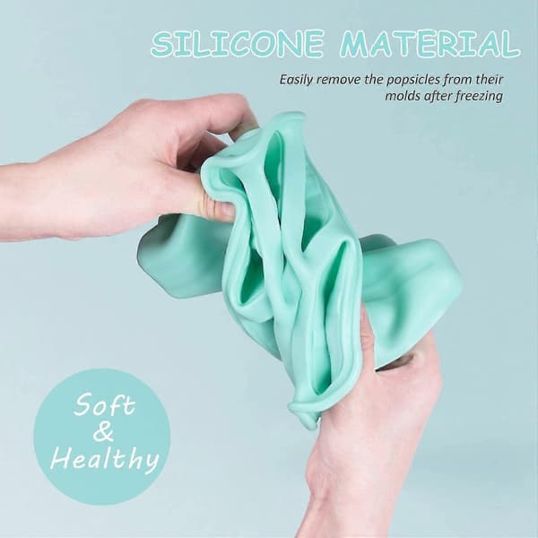 Isforme, ispindeforme fødevaregodkendt silikone ispindemaskine, BPA-fri ispindeformsæt med pinde og drypstop.