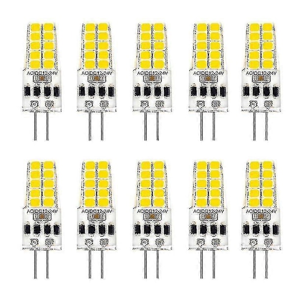 10 stk. G4 LED-pære AC/DC12V-24V 3W LED G4 Lys 20LED 360 Strålevinkel Lys 2835smd Erstatter 30W Halog XC-YuJia