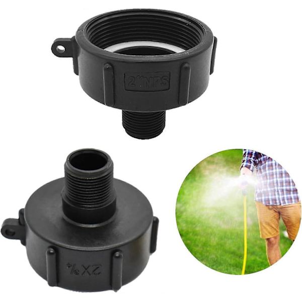 8 stk. forbindelse S60x6 adapter 3/4\", plastik regnvandsopsamler forbindelse til tankadapter
