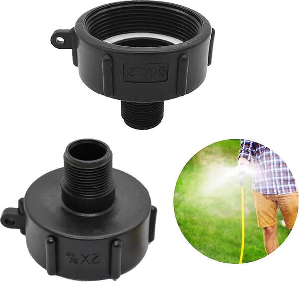 8 stk. Kobling S60x6 Adapter 3/4\", Plast Regnvannsoppsamler Kobling for Tankadapter