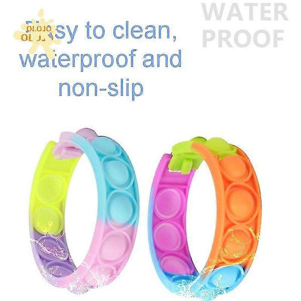 Barndom Cred Push Pop It Bubbla Armband Silikon Pop Dekompression Leksaker