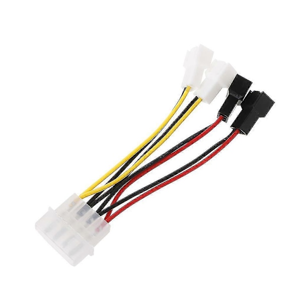 D Typ Stor 4-pin Molex Till 4 3-pin Multiplikator PC Kylfläkt Förlängningskabel