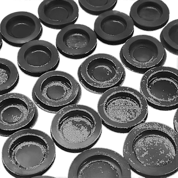 20 stycken svarta gummi sparbössla pluggar spargris plugg gummi spargris stopparkåpa gummi rund plugg (5 storlekar)