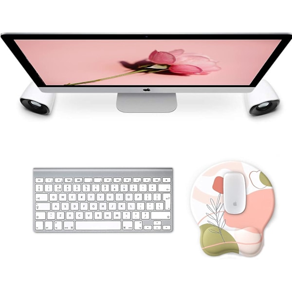 Musmatta med handledsstöd, Ergonomisk gelmusmatta med handledsstöd, Bekväm datormusmatta för laptop, Smärtlindrande musmatta med halkfri PU-bas