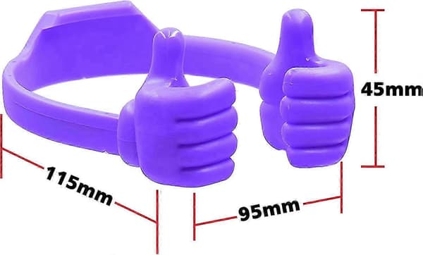 Universal Fleksibel Tommelfinger Smartphone Tablet Holder - Rød
