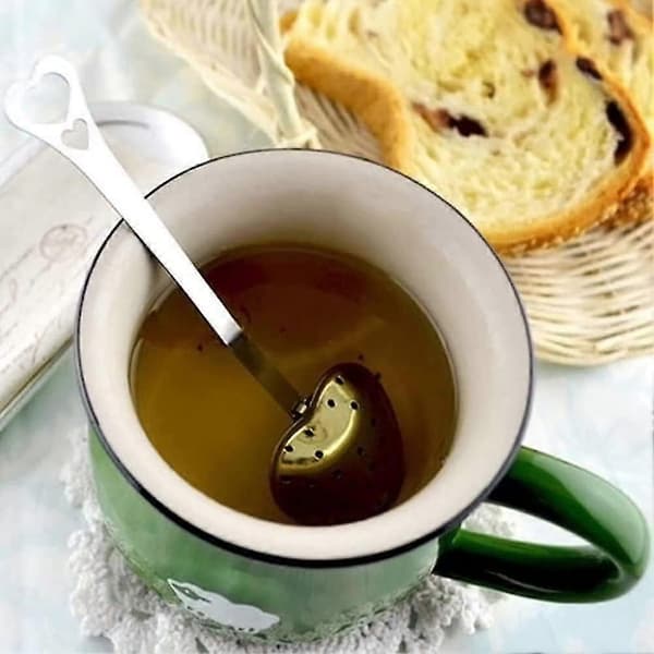 10 stk. hjerteformet te-infuser - Mesh hjerte mesh te-infuser
