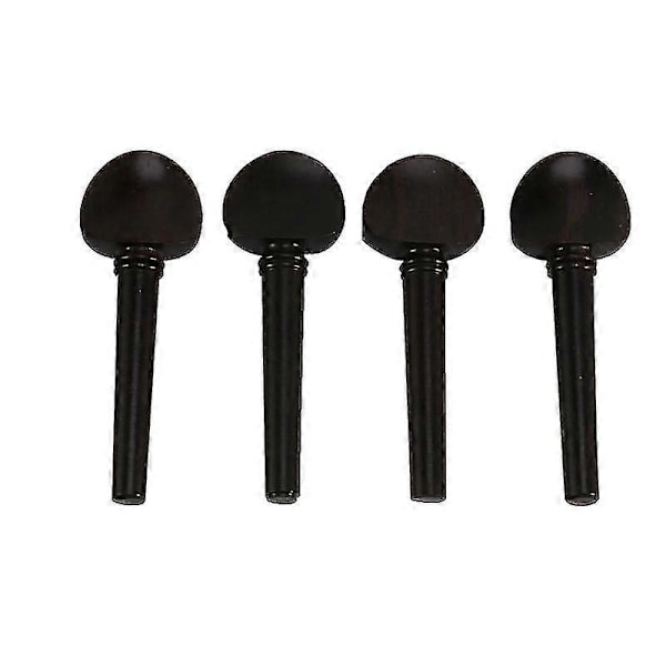 2x 4/4 Ebenholts Violin Delar Stall Skruvar Hakstöd Lönn Stall Set